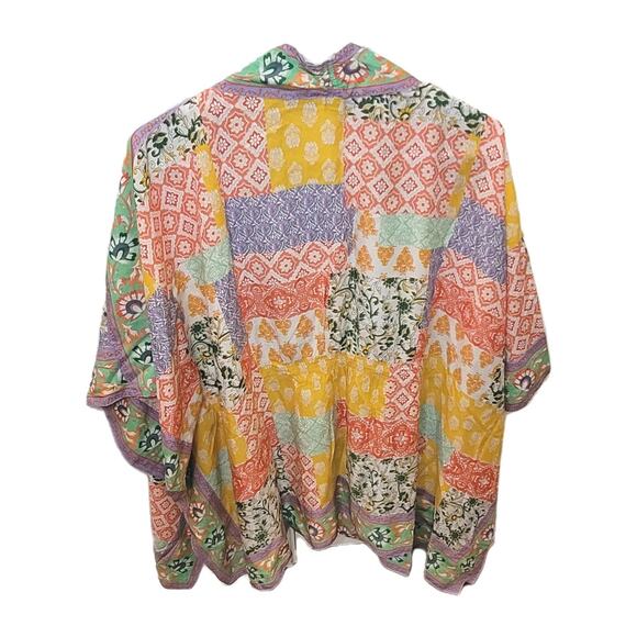 NWT Tolani Collection Patchwork Raelyn Boho Open Kimono Womens Sz Large Petite - Picture 4 of 8